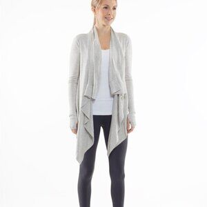 Lululemon Live Healthy Wrap Cardigan Heathered Sand Dune size 10